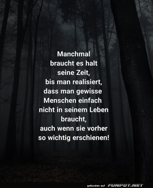 Manchmal braucht es Zeit