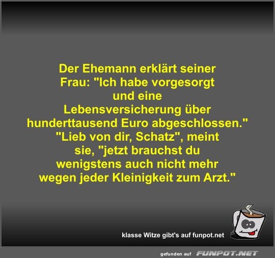 Der Ehemann erklrt seiner Frau