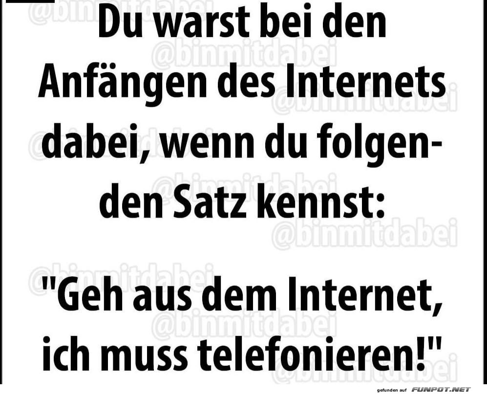 Geh aus dem Internet