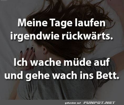 Tage laufen rckwrts