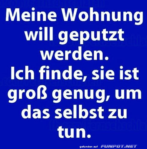 Wohnung ist gro genug