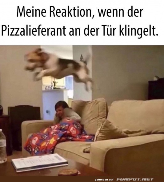 Die Pizza kommt