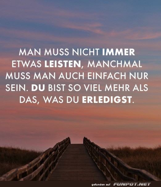 Einfach nur sein