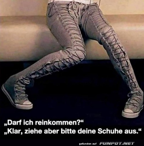 Bitte Schuhe ausziehen