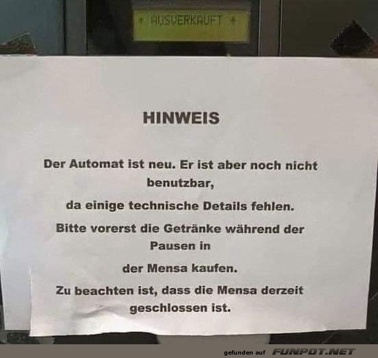 Das ist doch prima