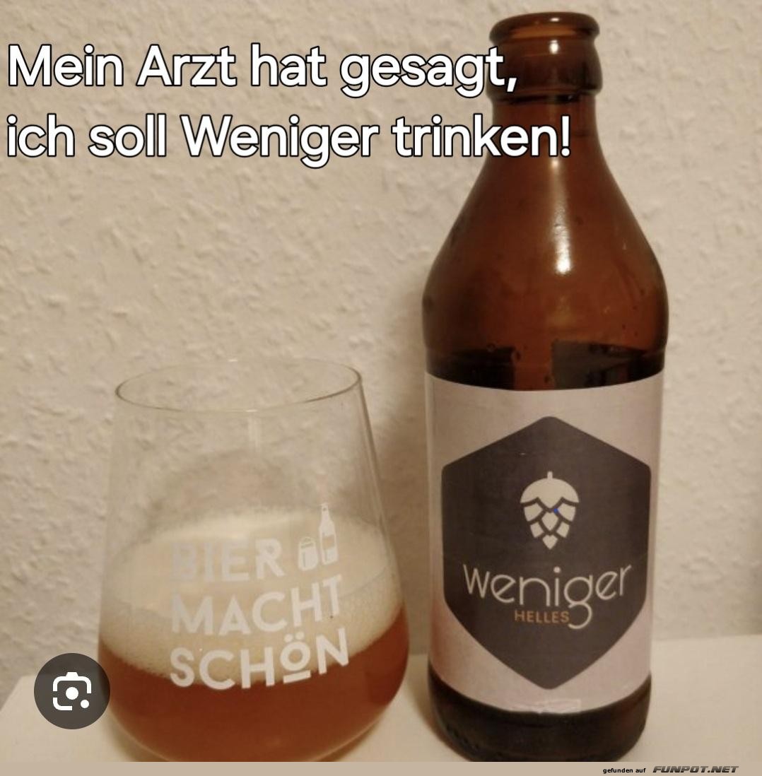 Weniger trinken Weniger trinken