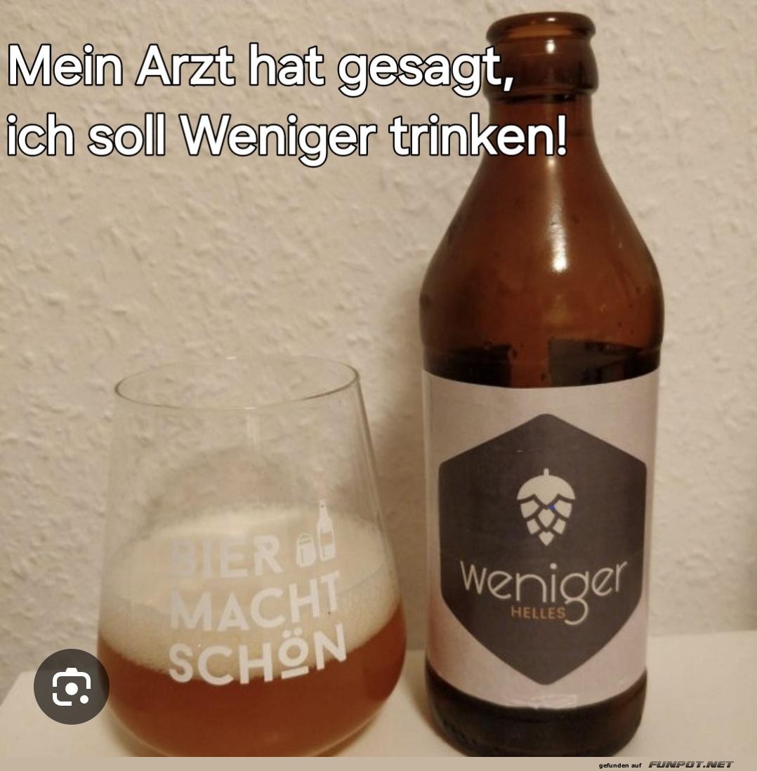 Weniger trinken