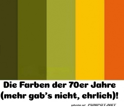 Die Farben der 70er