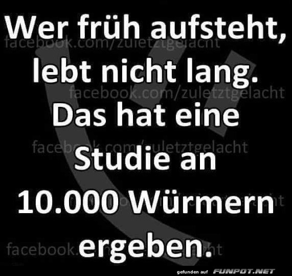 Wer frh aufsteht