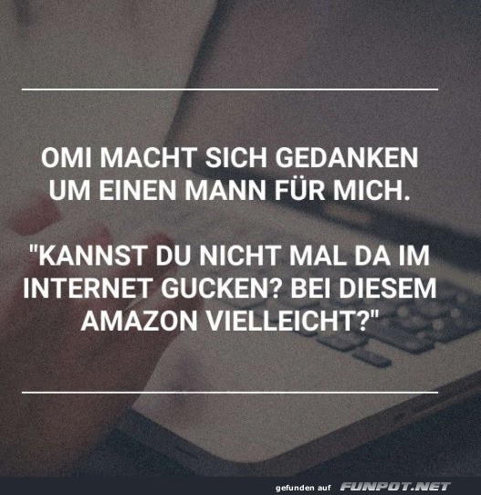 Oma macht sich Gedanken