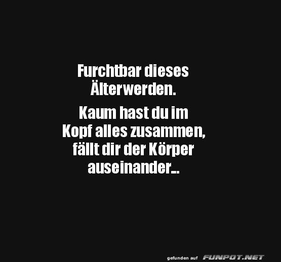 lterwerden ist furchtbar