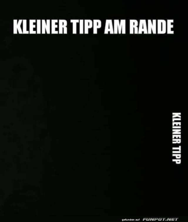 kleiner Tipp