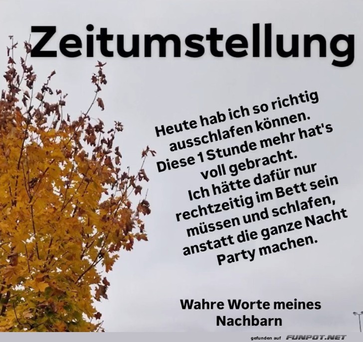 Zeitumstellung