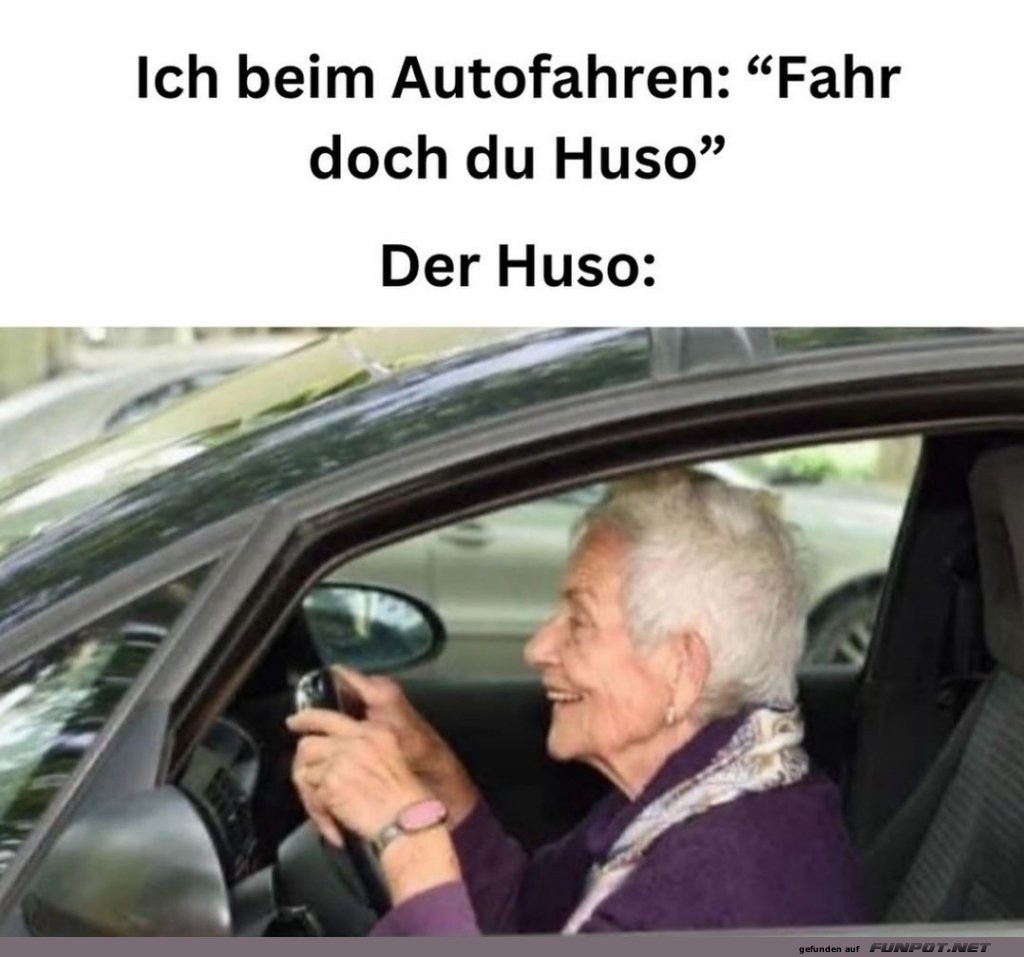 Ich beim Autofahren