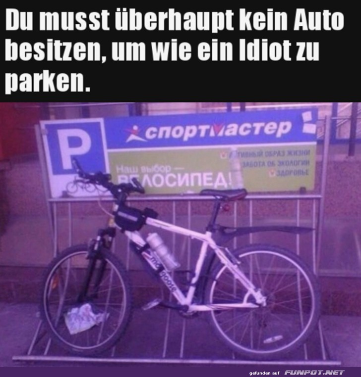 Wie ein Idiot geparkt