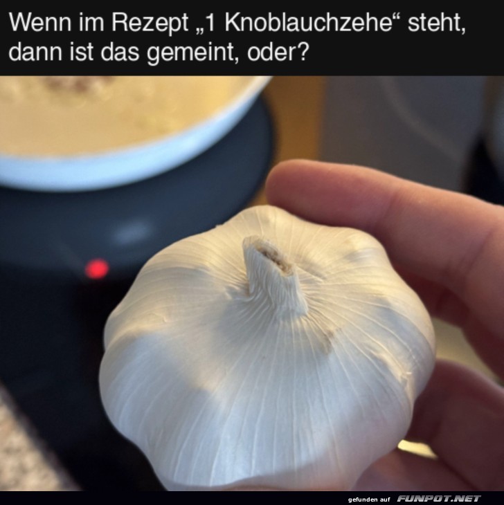 Eine Knoblauchzehe