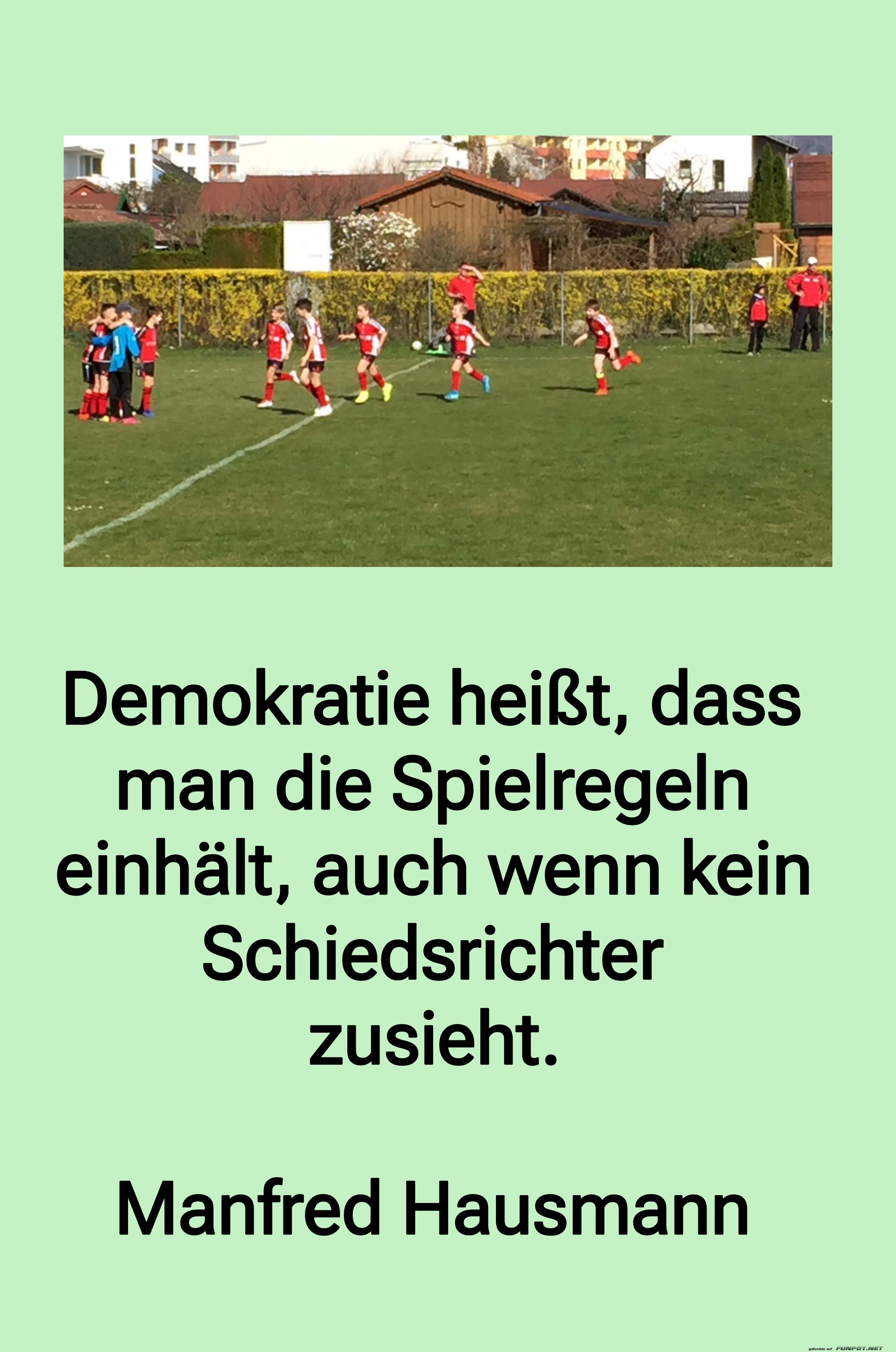 demokratie heit, dass man die spielregeln