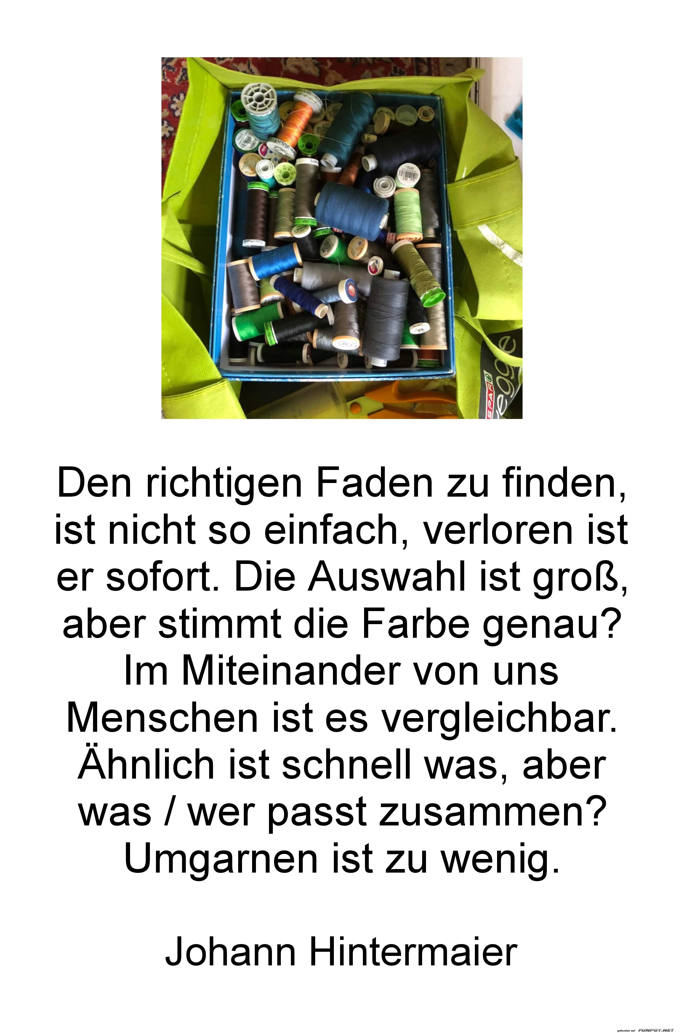 den richtigen faden