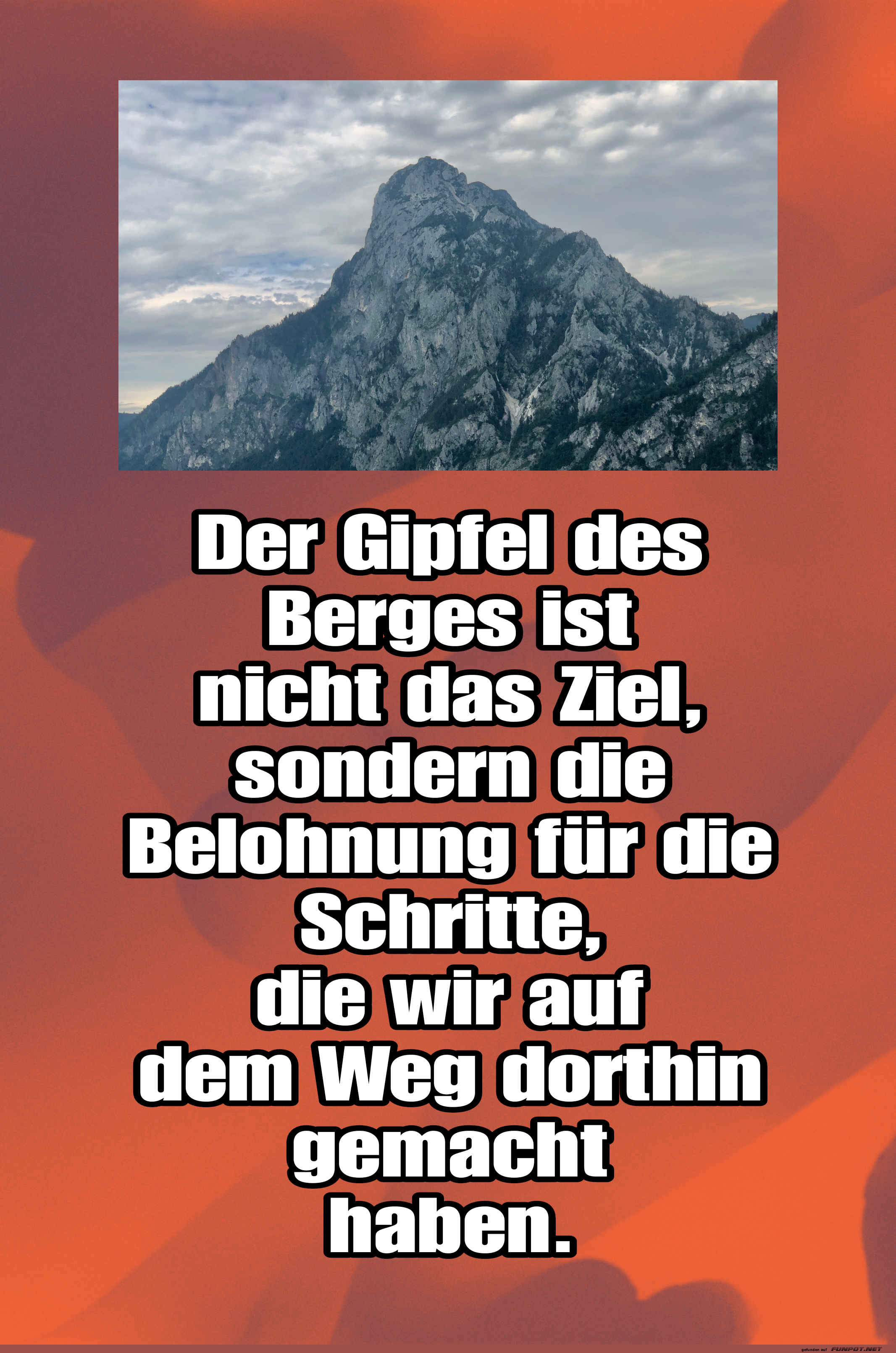 der gipfel des berges