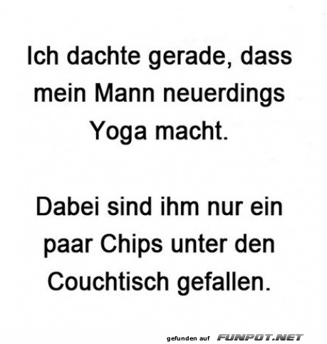 Er macht kein Yoga