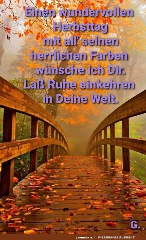 Einen wundervollen Herbst tag