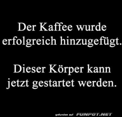 Kaffee erfolgreich hinzugefgt