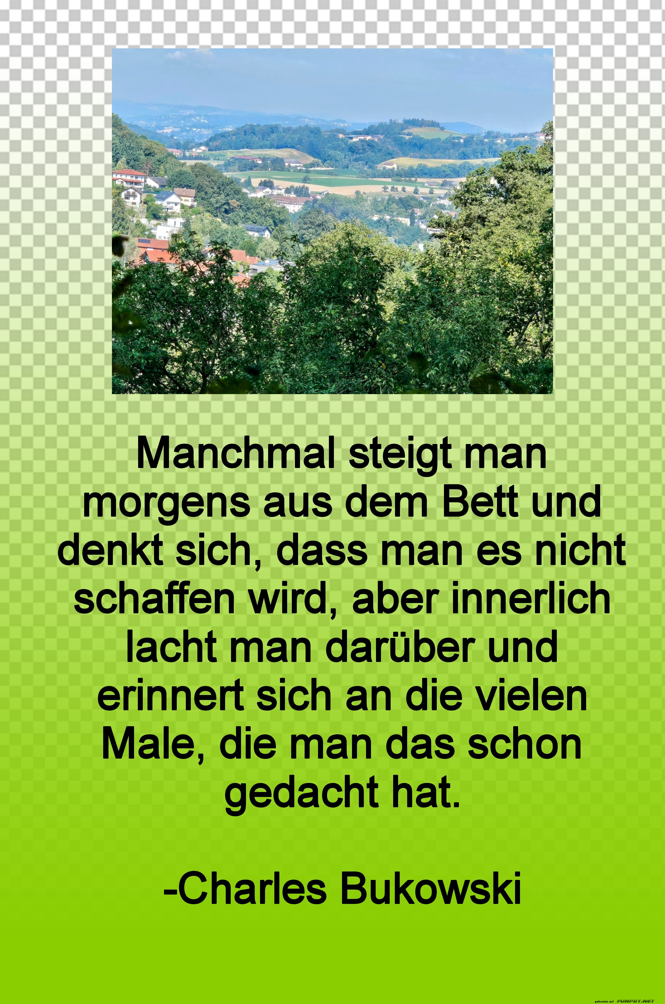 manchmal steigt man