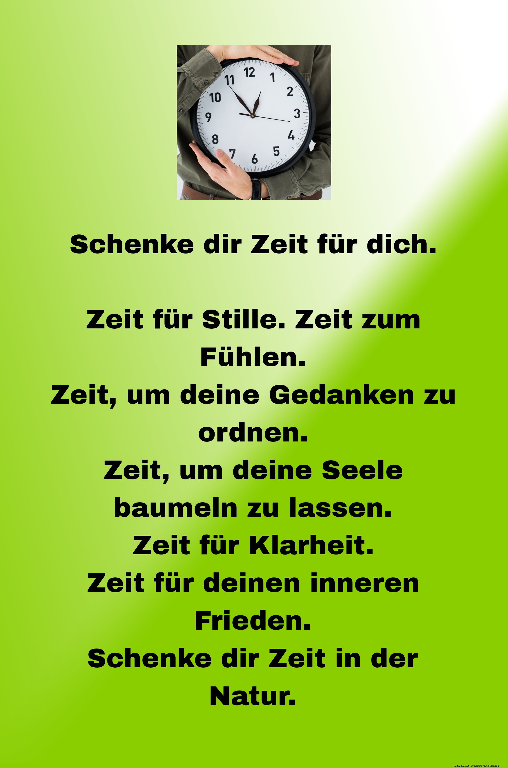 schenke dir zeit fr dich