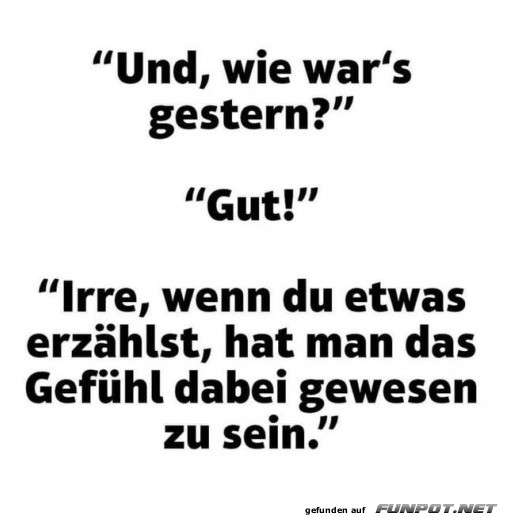 Wie war es gestern?