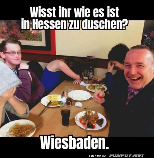 In Hessen duschen