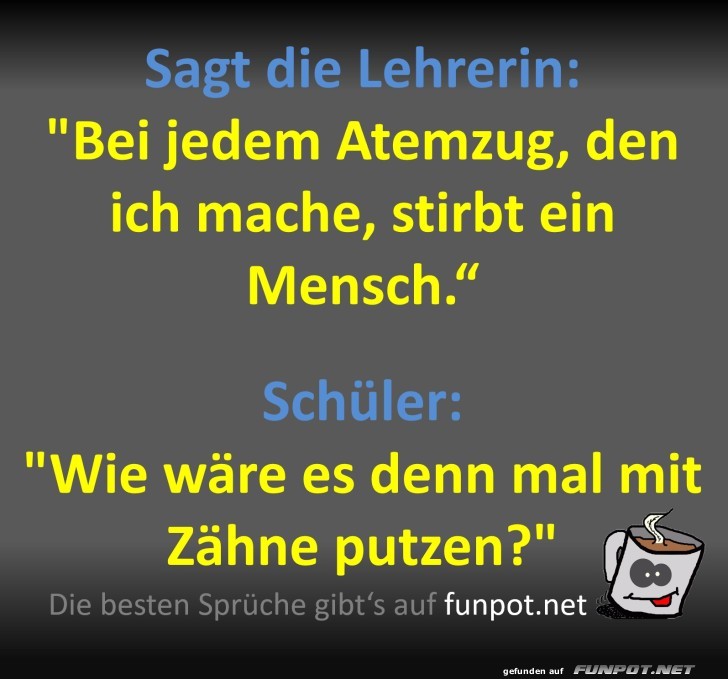 Die Lehrerin sagt