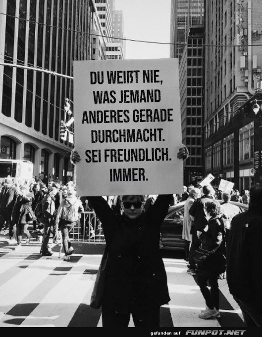 Sei freundlich Sei freundlich