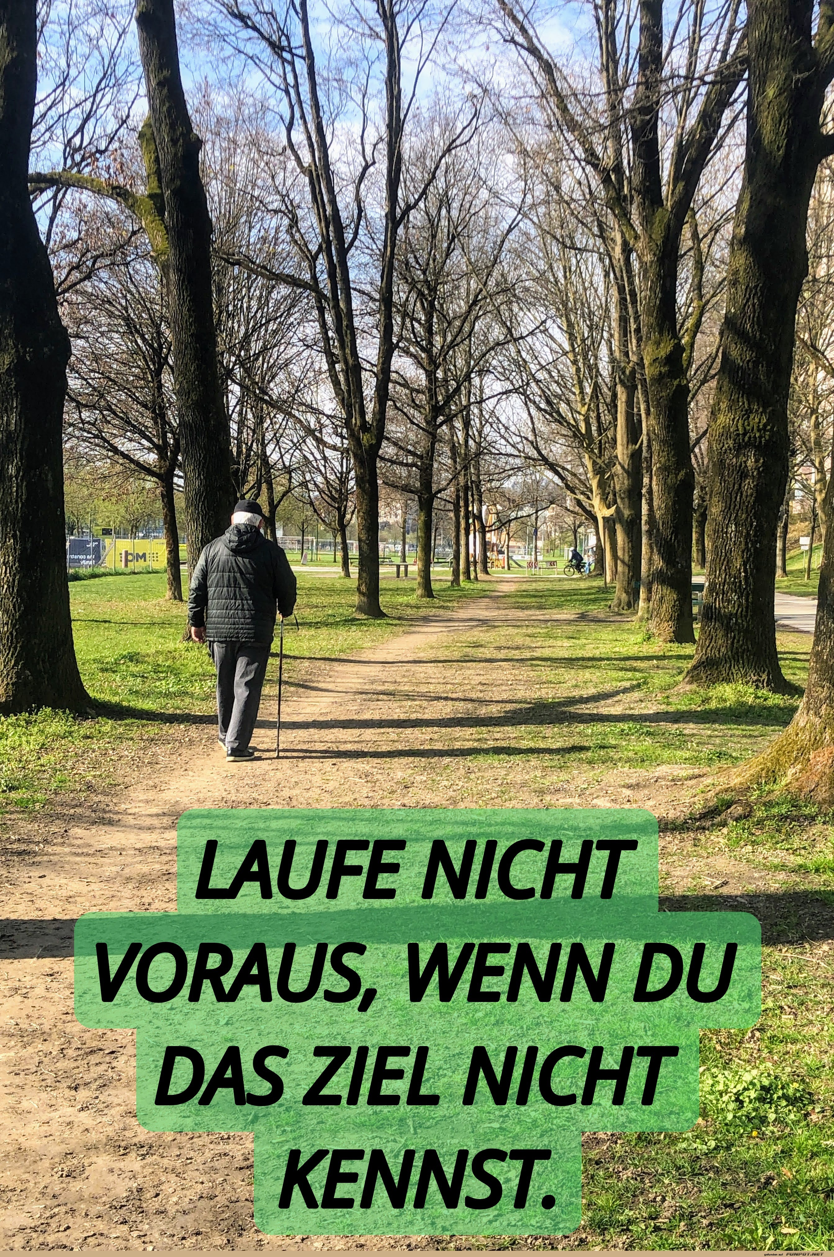 laufe nicht voraus