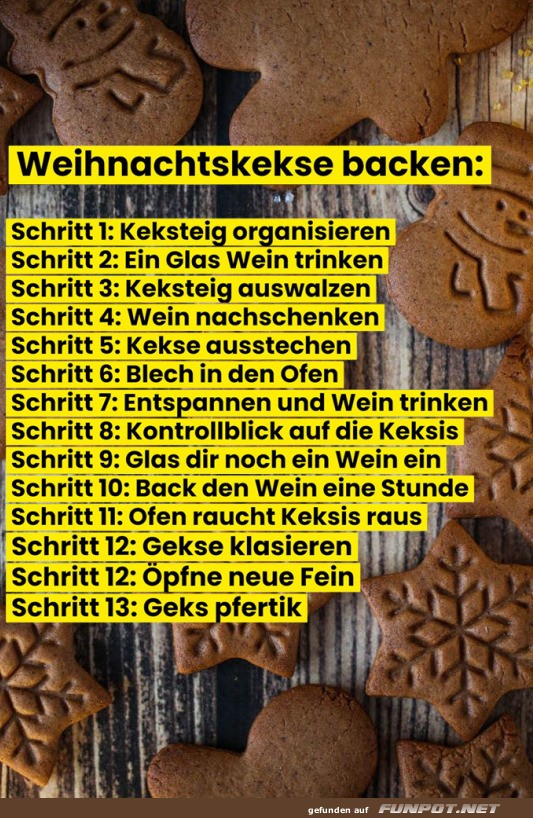 Weihnachtskekse backen