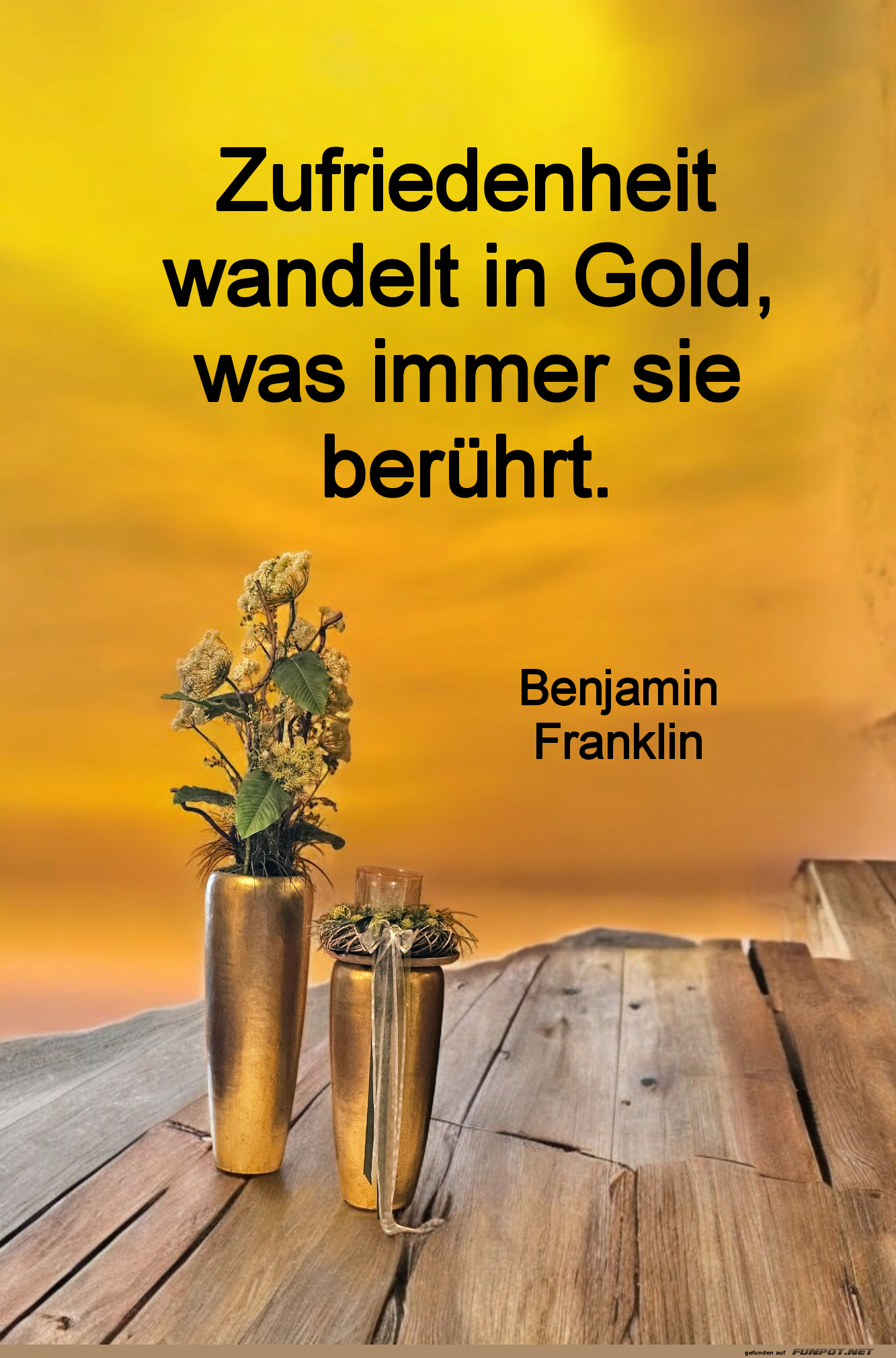 zufriedenheit wandelt in gold