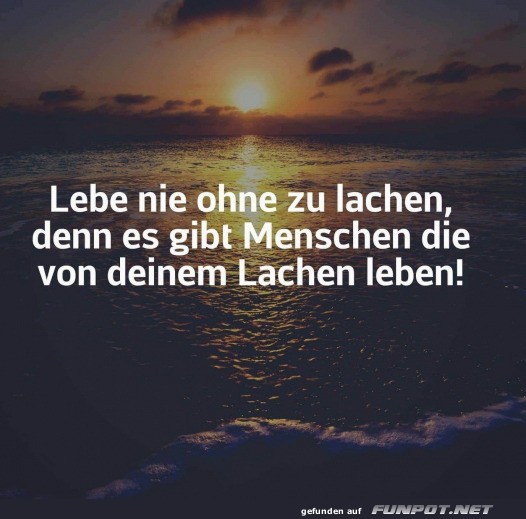 Lebe nie ohne zu lachen