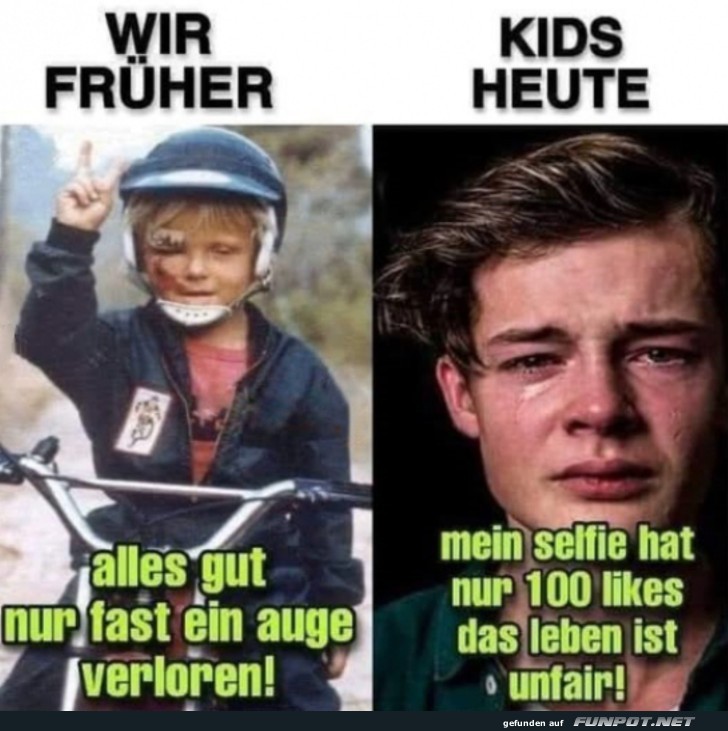 witziges Bild 'Kinder früher und heute' - FUNPOT