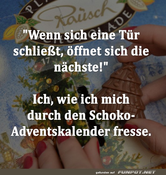 Durch den Adventskalender fressen