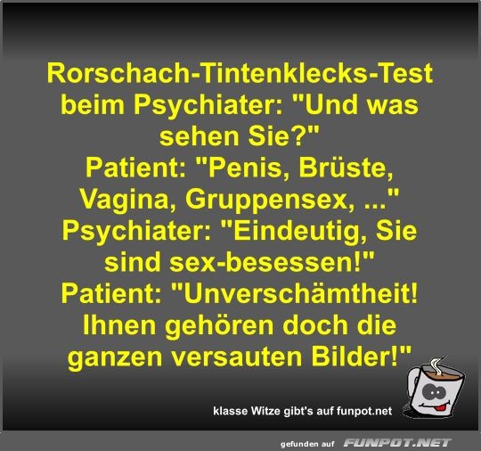 Rorschach-Tintenklecks-Test beim Psychiater