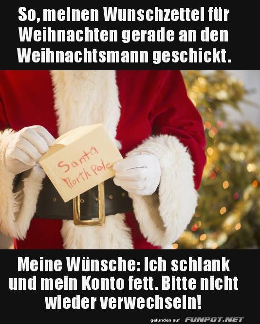 Mein Wunschzettel