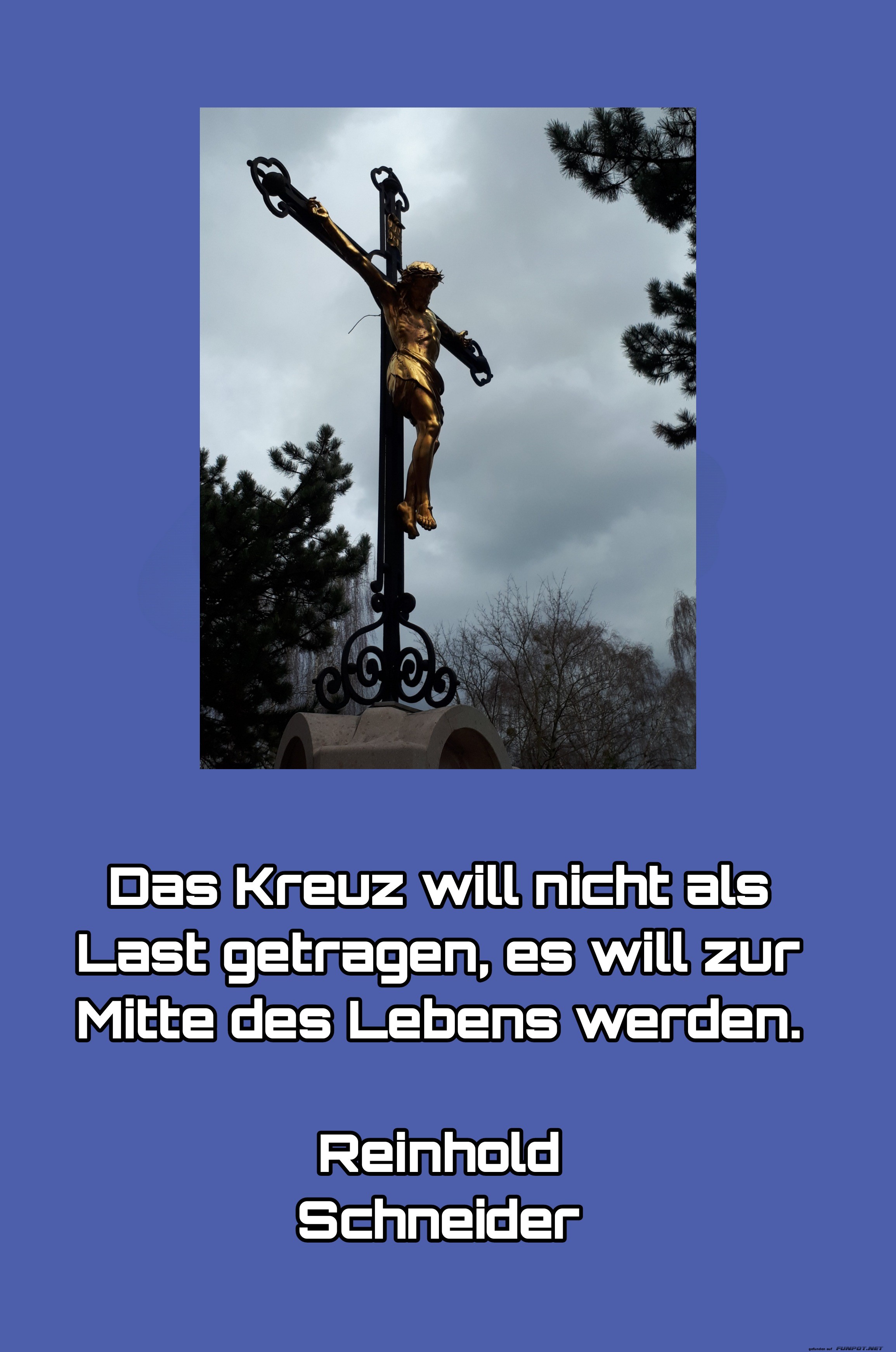 das kreuz will nicht als last