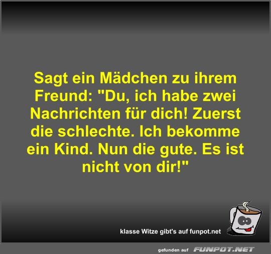 Sagt ein Mdchen zu ihrem Freund