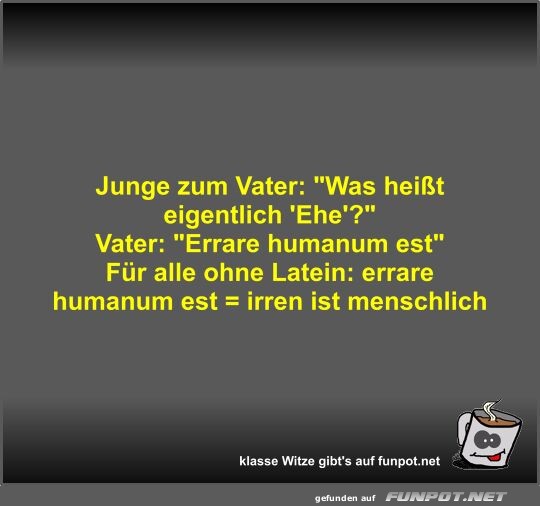 Junge zum Vater