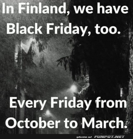 Black Friday in Finnland