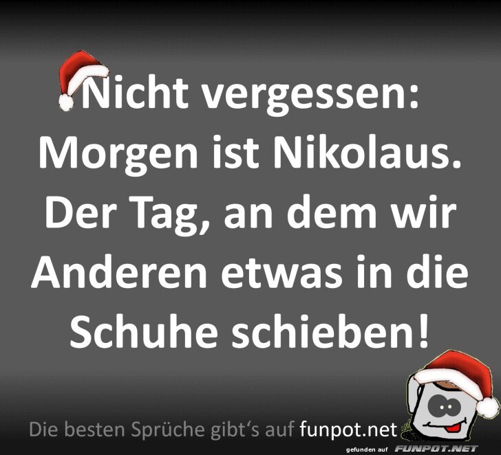 Morgen ist Nikolaus