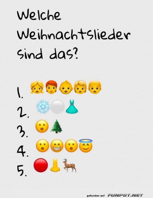 Weihnachtslieder raten