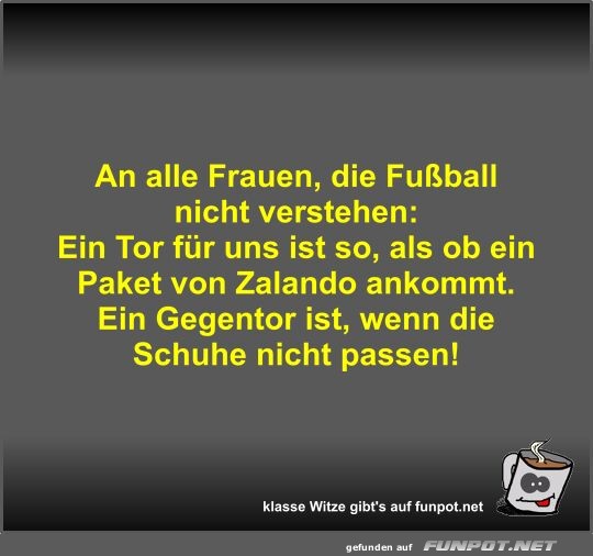 An alle Frauen, die Fuball nicht verstehen