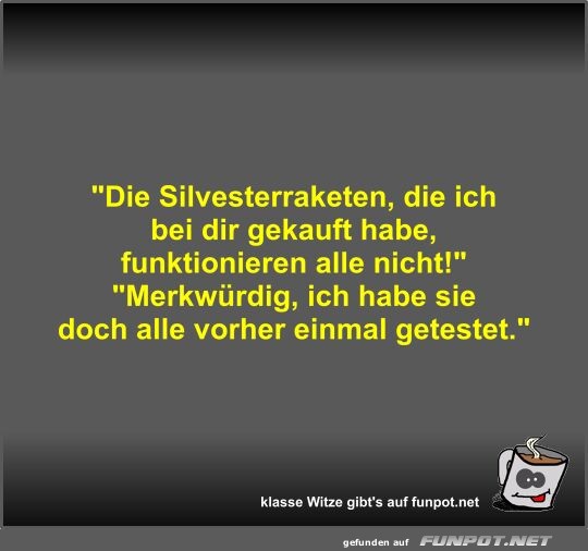 Die Silvesterraketen