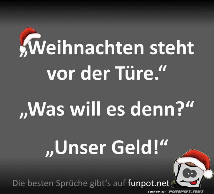 Weihnachten steht vor der Tr