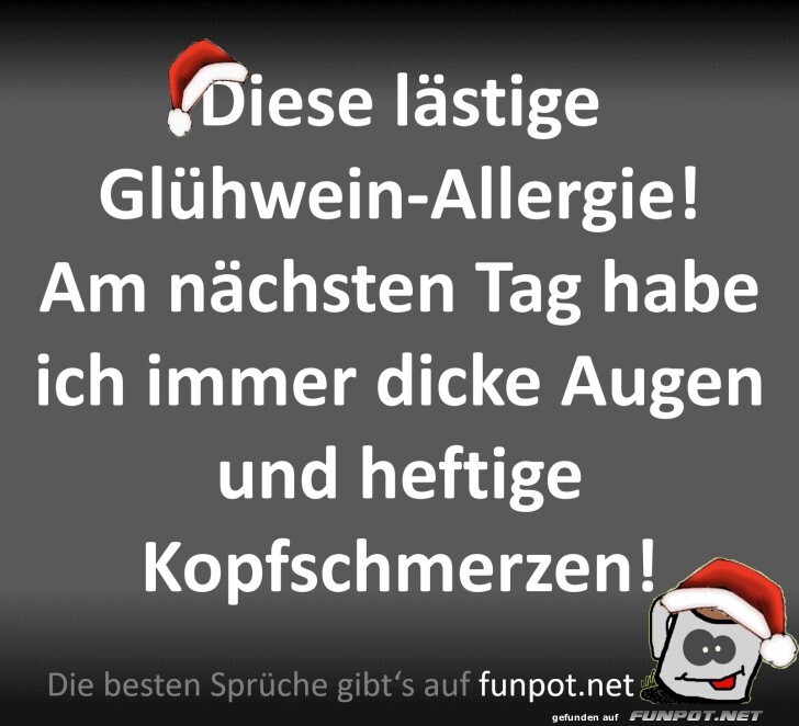 Lstige Glhwein-Allergie